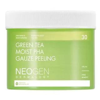 NEOGEN Dermalogy Green Tea Moist PHA Gauze Peeling koorivad padjakesed niisutava toimega 30tk